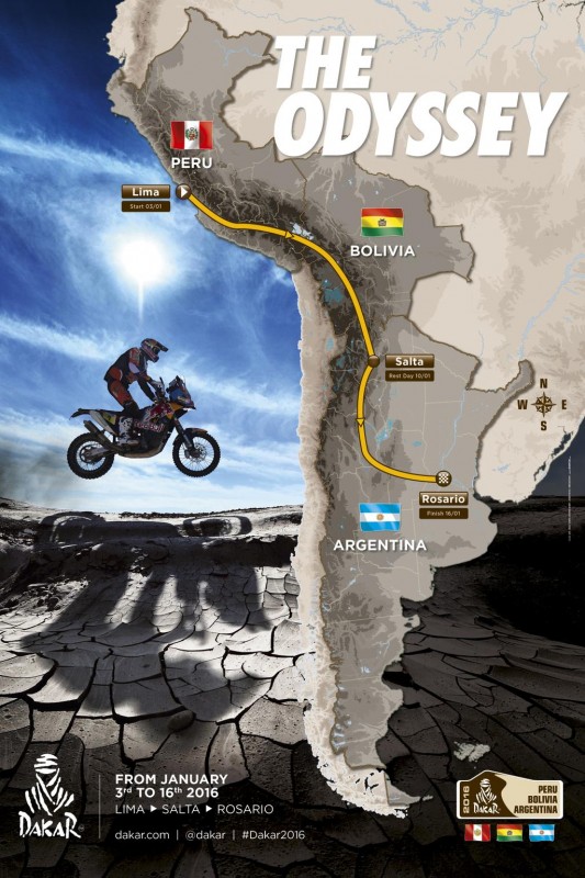 El Team HRC preparado para el Dakar 2016 en Perú, Bolivia y Argentina